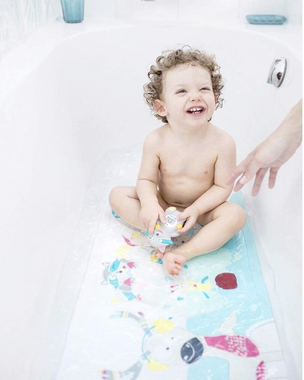 Alfombra bañera bebé con sensor de temperatura