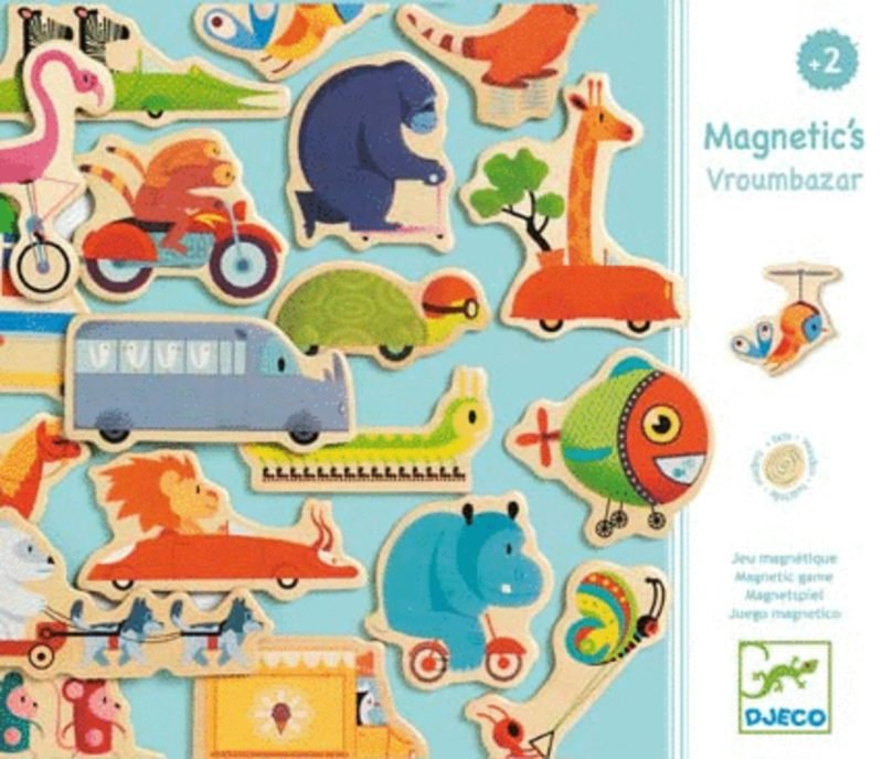 Juego magnético, animales y transportes, Djeco.