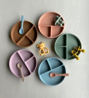 Plato de Silicona con ventosa, varios colores - Storki