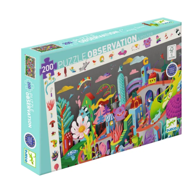 Puzzle de observación, Crazy Town - Djeco