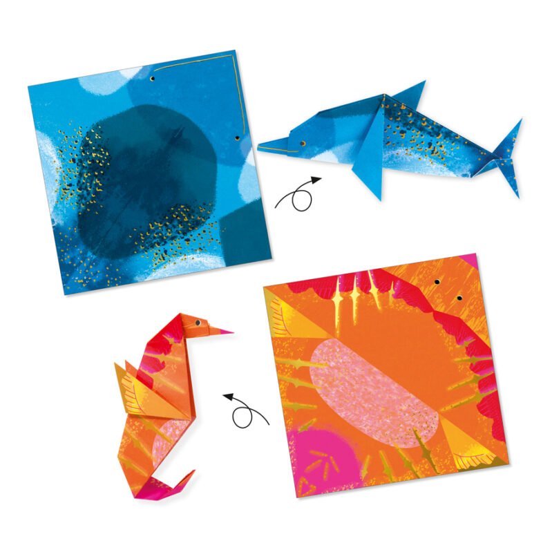 Origami Nivel 3, Animales Marinos - Djeco - Imagen 3