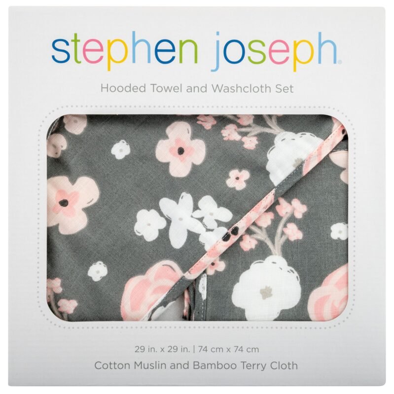 Conjunto de toalla y toallita de muselina, varios diseños  - Stephen Joseph - Imagen 6